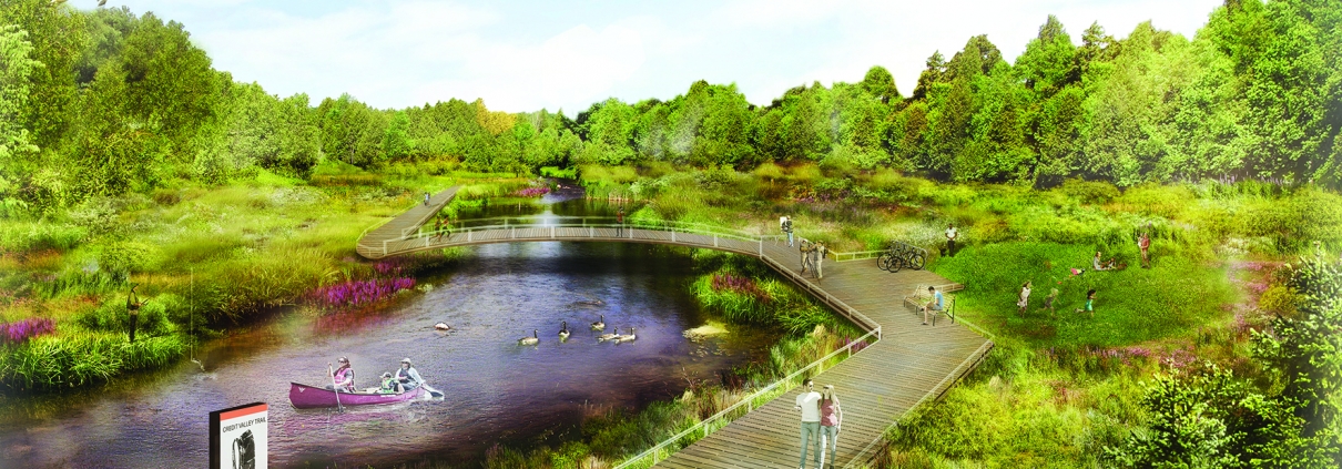 artist rendering of walkway