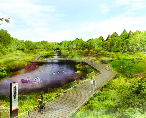 artist rendering of walkway